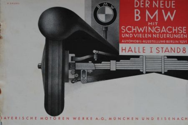 BMW Modelprogram 1931 "Der neue mit Schwingachse" Carbrochure (6702)
